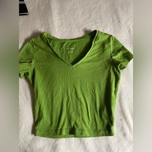 Cropped t-shirt green